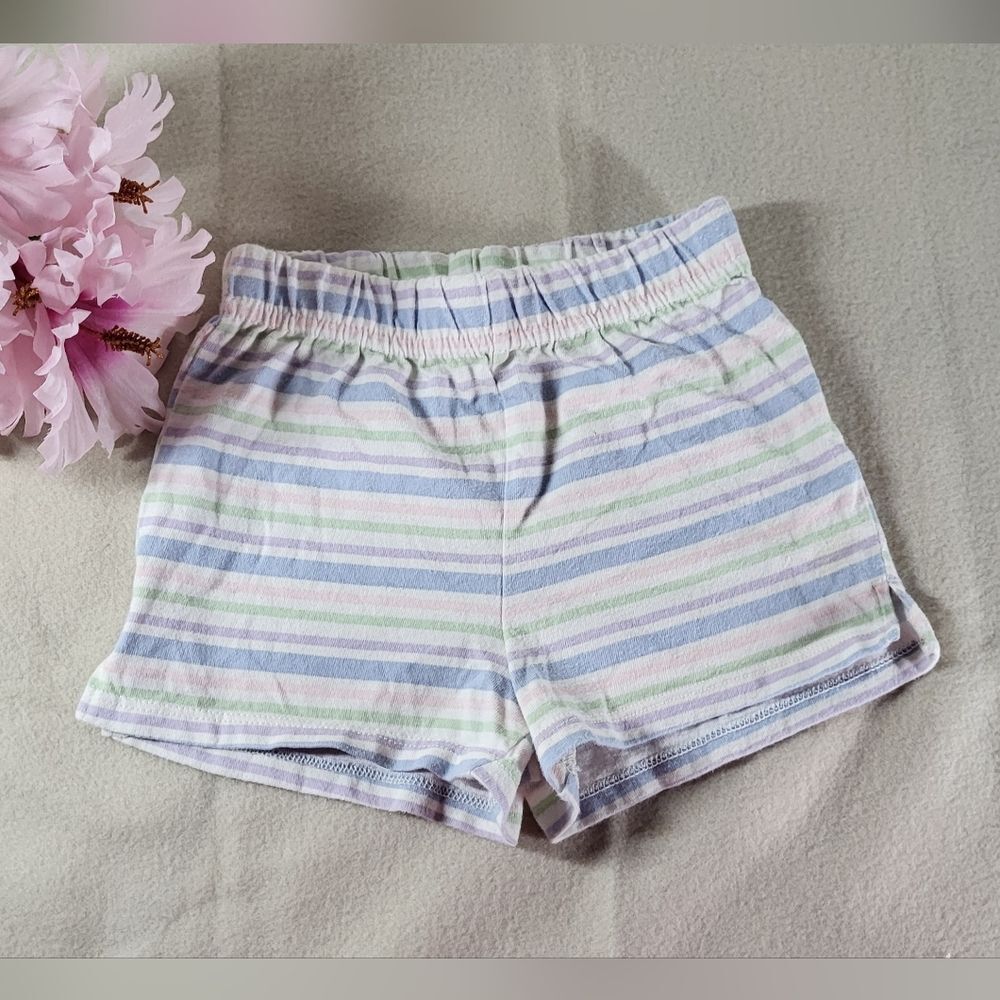 Garanimals Toddler Girl Striped Pastel Shorts Size 3T EUC
